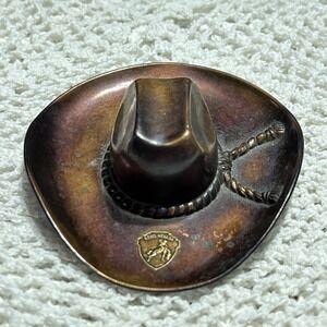 Vintage Copper Cowboy Hat Patina Metal Alloy Reno Nevada Rodeo Collector